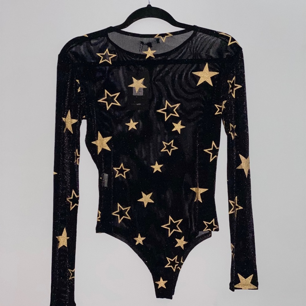 Fashion Nova Star Long Sleeve Bodysuit